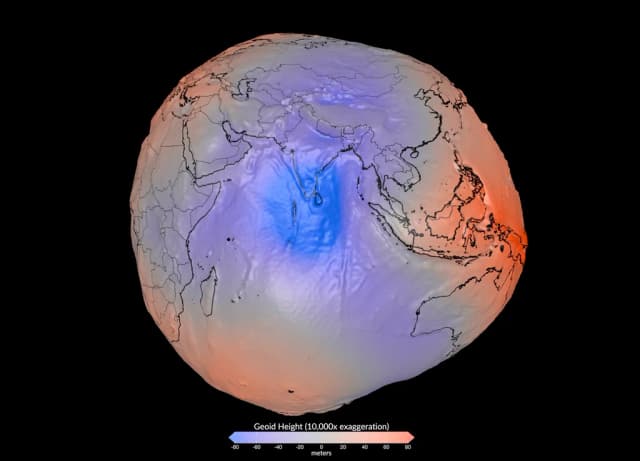 La NASA muestra la apariencia real de la Tierra según la gravedad… y es deforme