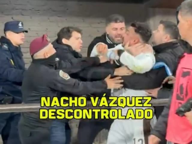 Video: Nacho Vázquez quiso trompear a un hincha de Platense