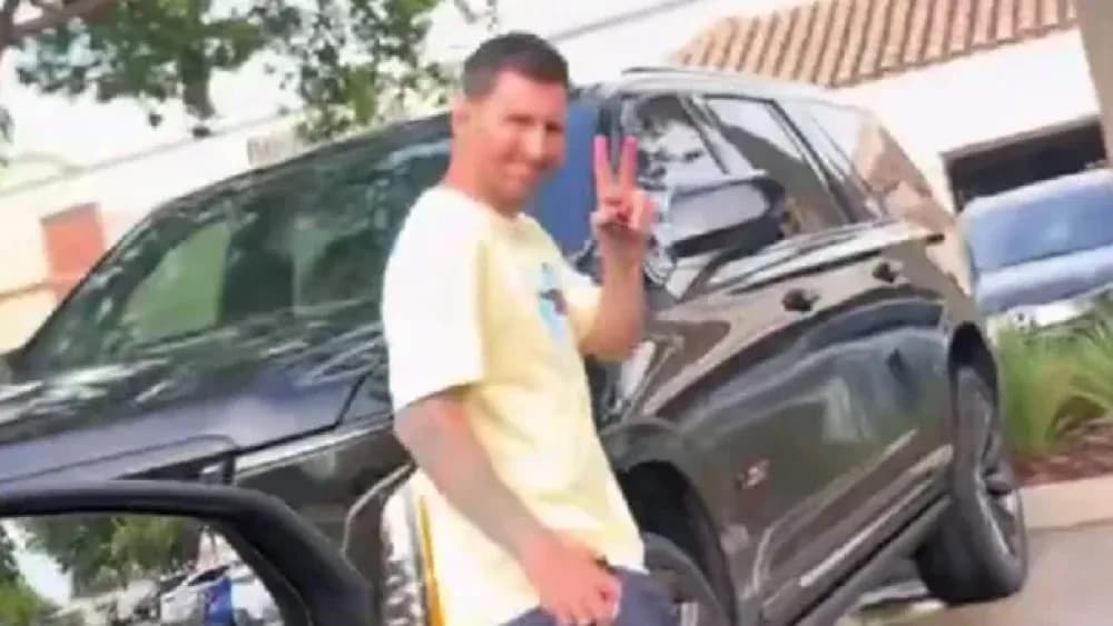Un hincha se cruzó con Lionel Messi en un shopping de Miami