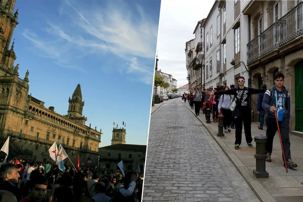 "Con mucho meneo": los peregrinos están convirtiendo la llegada a Santiago en un infierno para sus habitantes