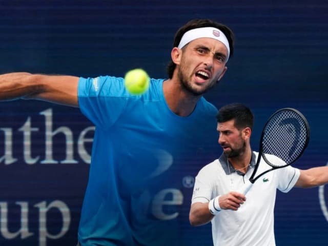 La reacción de Novak Djokovic al saque de Thiago Tirante y el winner ¡de 193 kilómetros por hora!