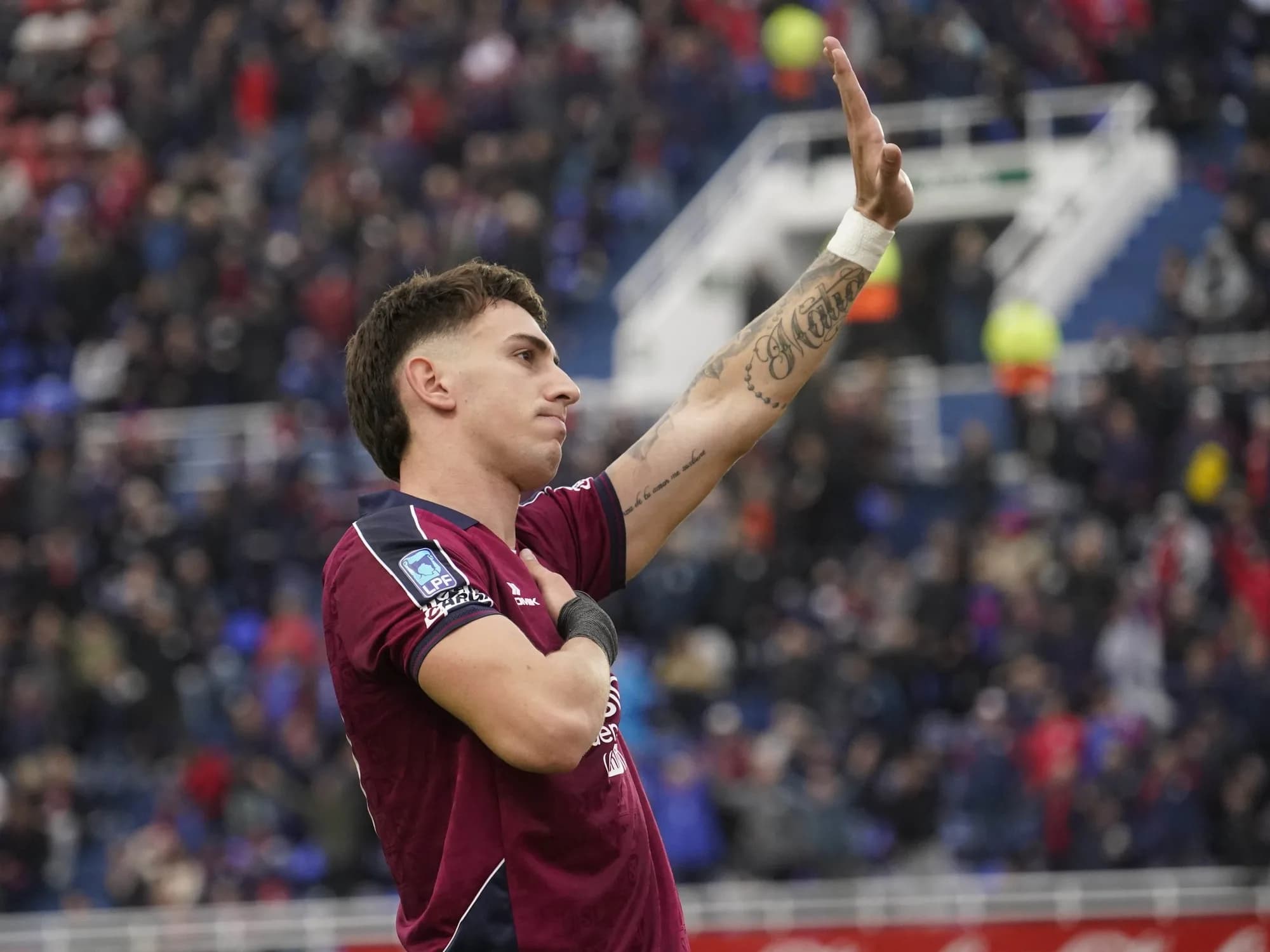 El palito de Rodrigo Auzmendi contra el arbitraje tras la victoria de San Lorenzo
