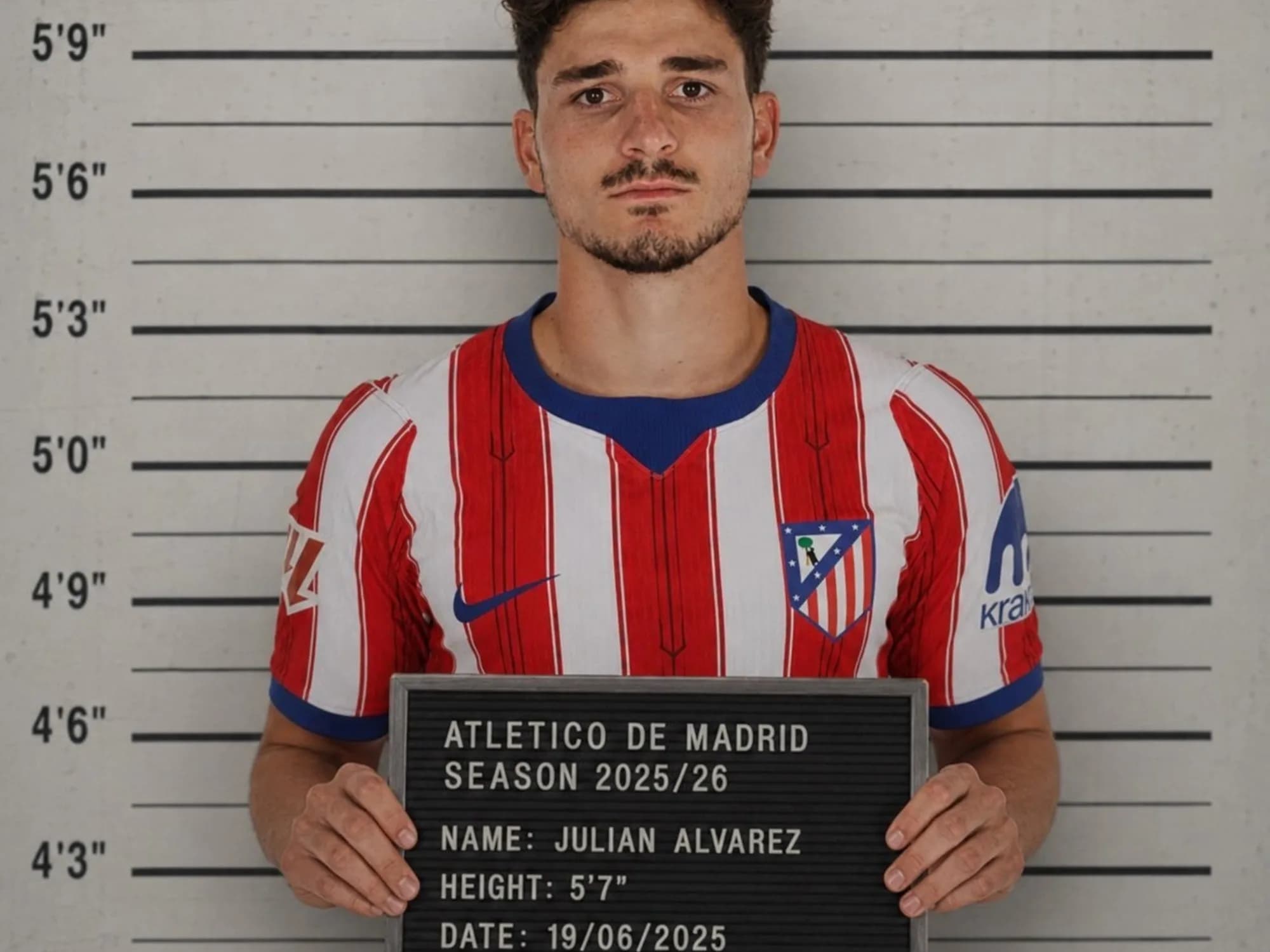 En medio del tire y afloje: los memes por la foto oficial de Julián Álvarez con el Atlético Madrid