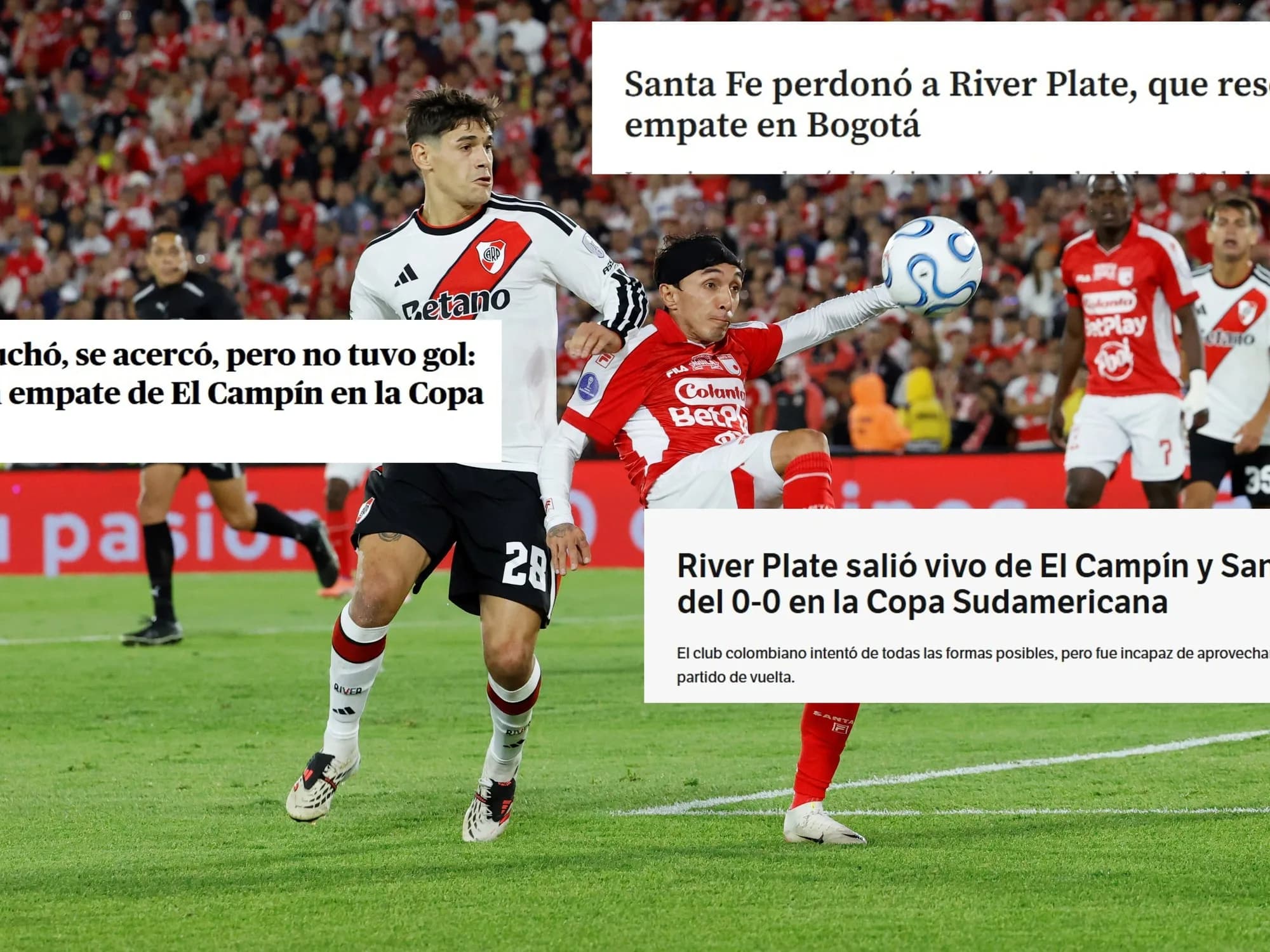 "Salió vivo" y "no propuso casi nada": la reacción de los medios de Colombia tras el empate de River en la Sudamericana