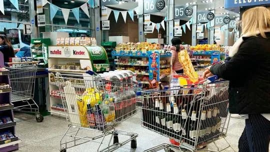 Cayó el consumo en los supermercados y shoppings