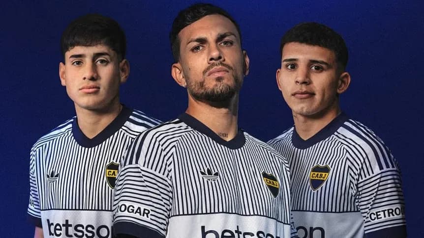 Boca presentó su nueva camiseta alternativa, inspirada en los orígenes del club y un modelo que usó Riquelme - TyC Sports