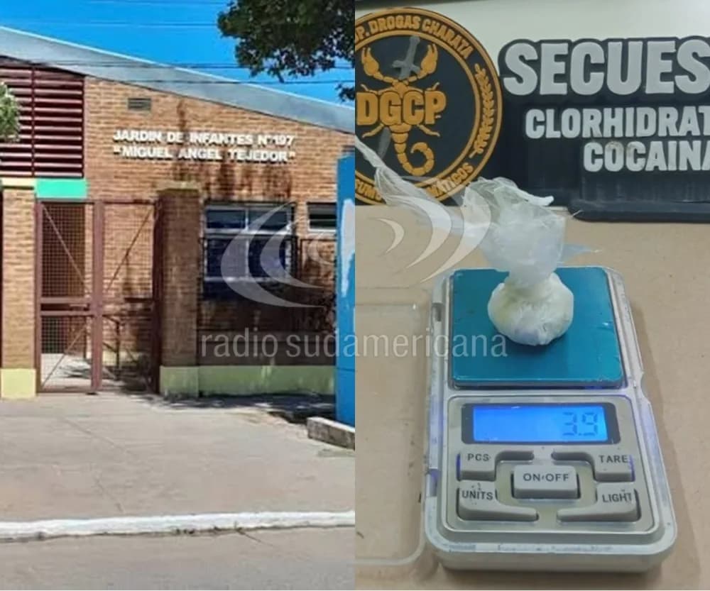 Impactante: encontraron cocaína en un jardín de infantes de Chaco