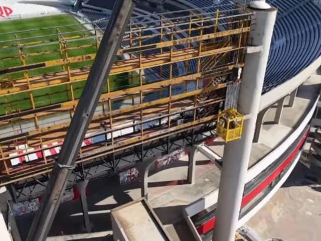 Video: al detalle, así avanza la obra del techado del Monumental