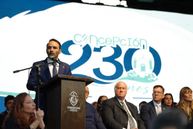 Juan Pablo Valdés acompañó los festejos por el 230° aniversario de Concepción