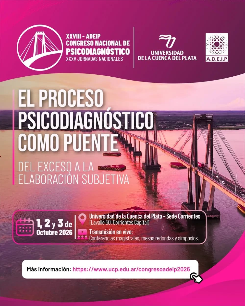 La UCP será sede del XXVIII Congreso Nacional de Psicodiagnóstico