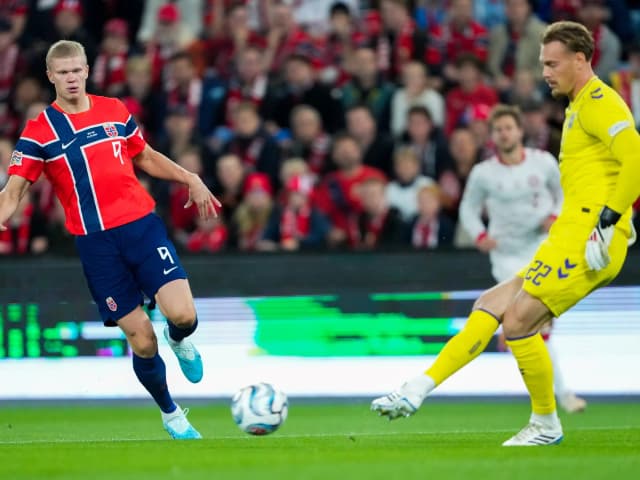 Con un doblete de Haaland, Noruega venció a Dinamarca en un partidazo