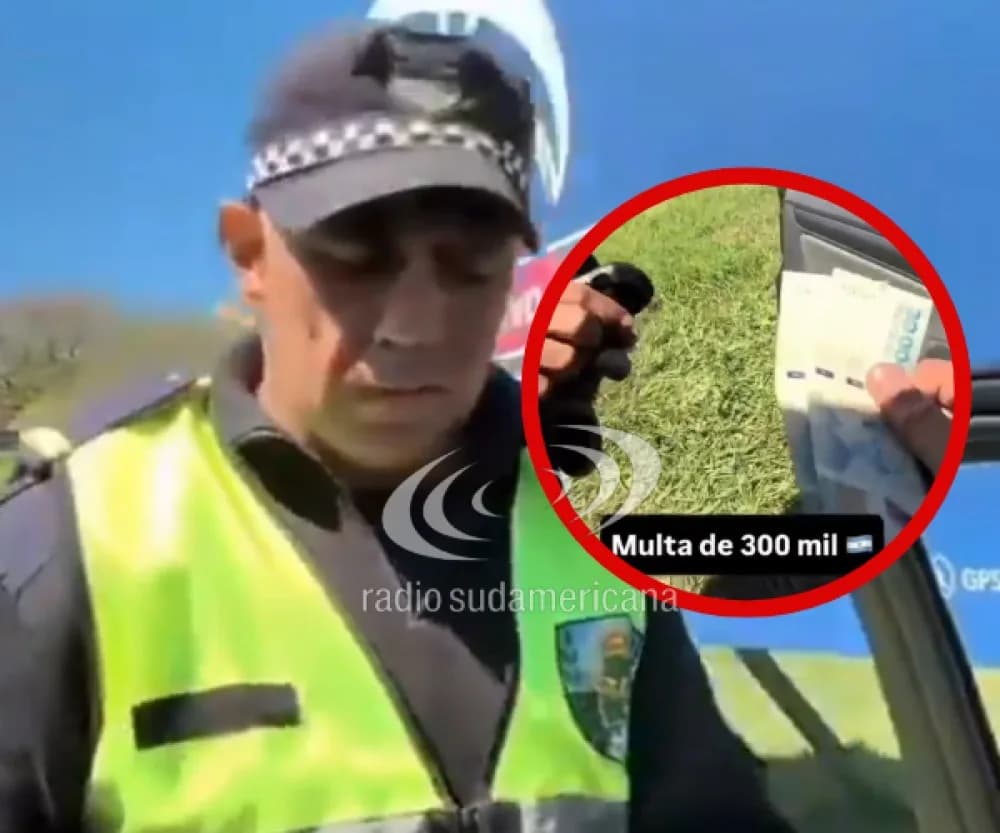 Apartaron al policía denunciado por cobrar una multa a turista brasileño