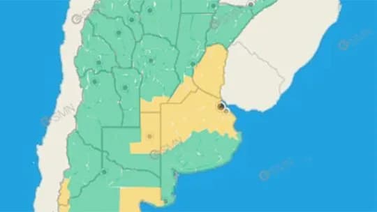 SMN: alerta amarillo por fuertes tormentas para CABA y amplia zona del centro y sur del país