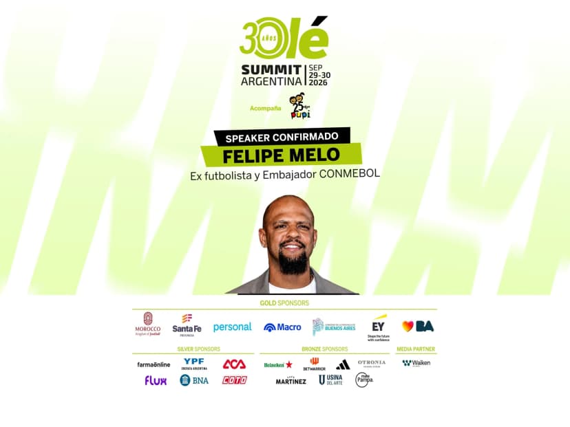 Felipe Melo en el Olé Summit 2026: leyenda de la Copa Libertadores y fanático de Messi