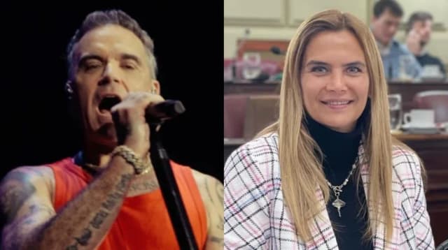 Robbie Williams hizo un chiste sobre Amalia Granata: Me encontré a una fan con la que me acosté hace 20 años