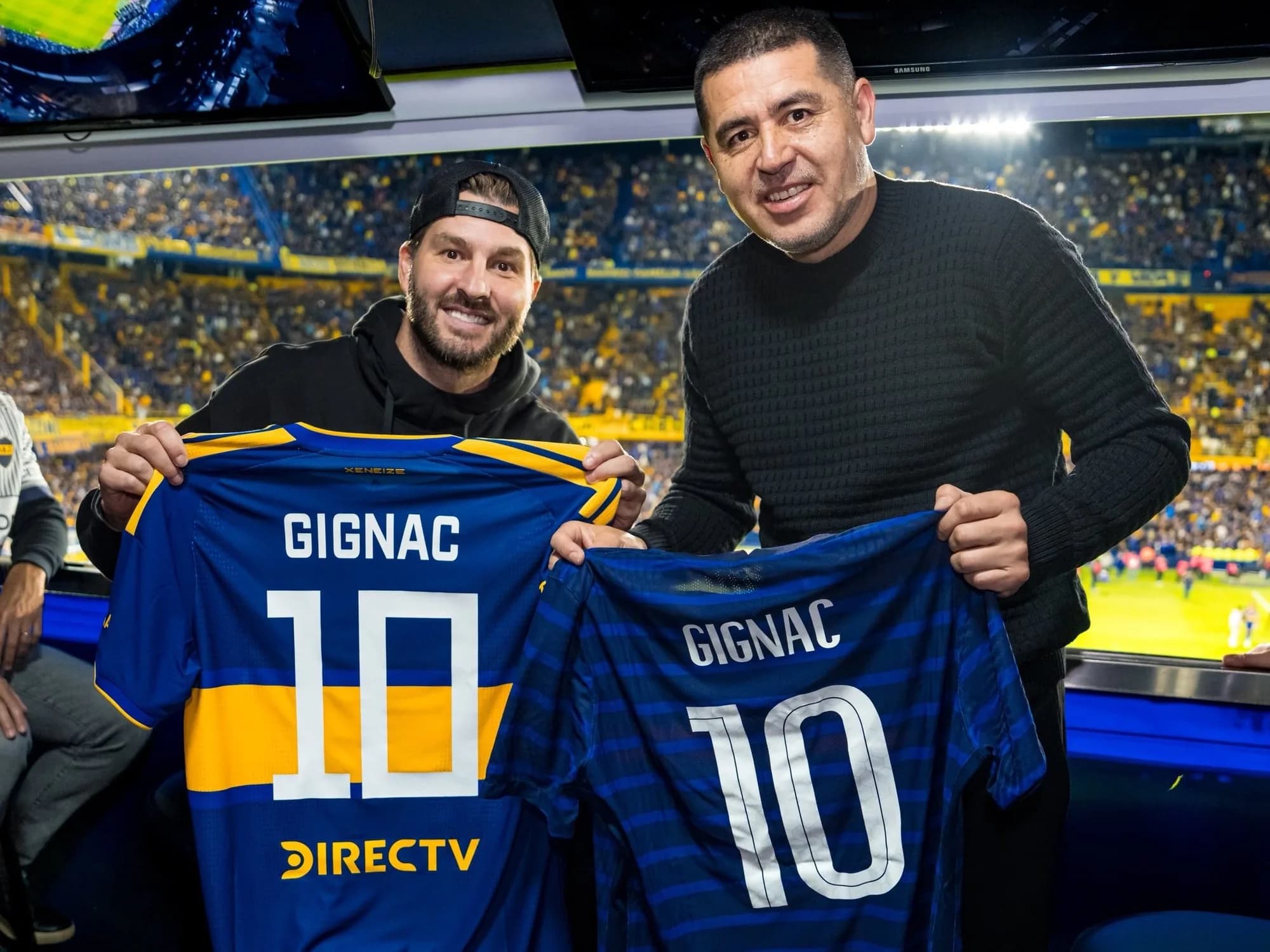 André-Pierre Gignac: un hincha de gala en la Bombonera