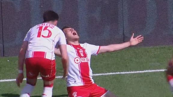 ¡Golazo de Huracán! Lescano marcó el 1-0
