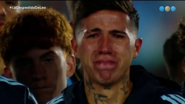 El llanto desconsolado de Enzo Fernández en la despedida de Messi