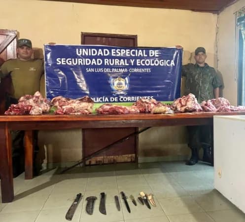 Allanaron una vivienda, secuestraron 70 kilos de carne y aprehendieron a un hombre