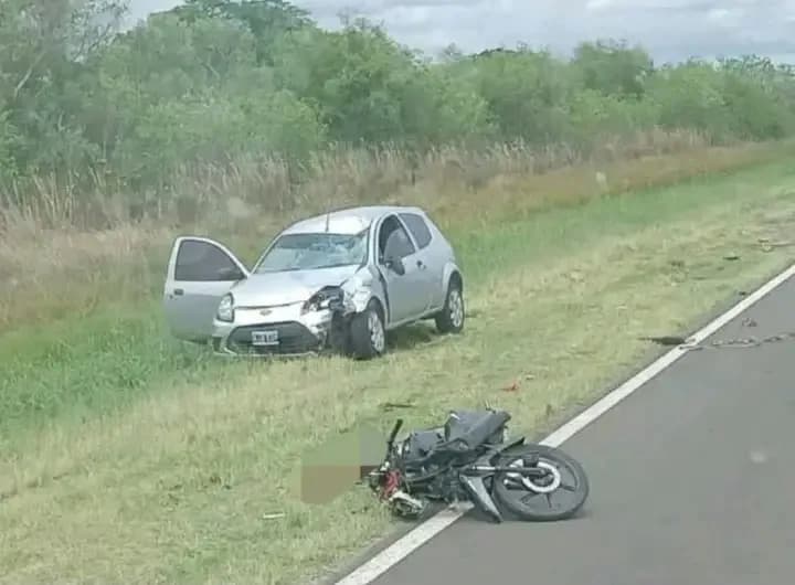Murió un motociclista tras un choque en la Ruta Nacional 12, cerca de Colonia Sanz