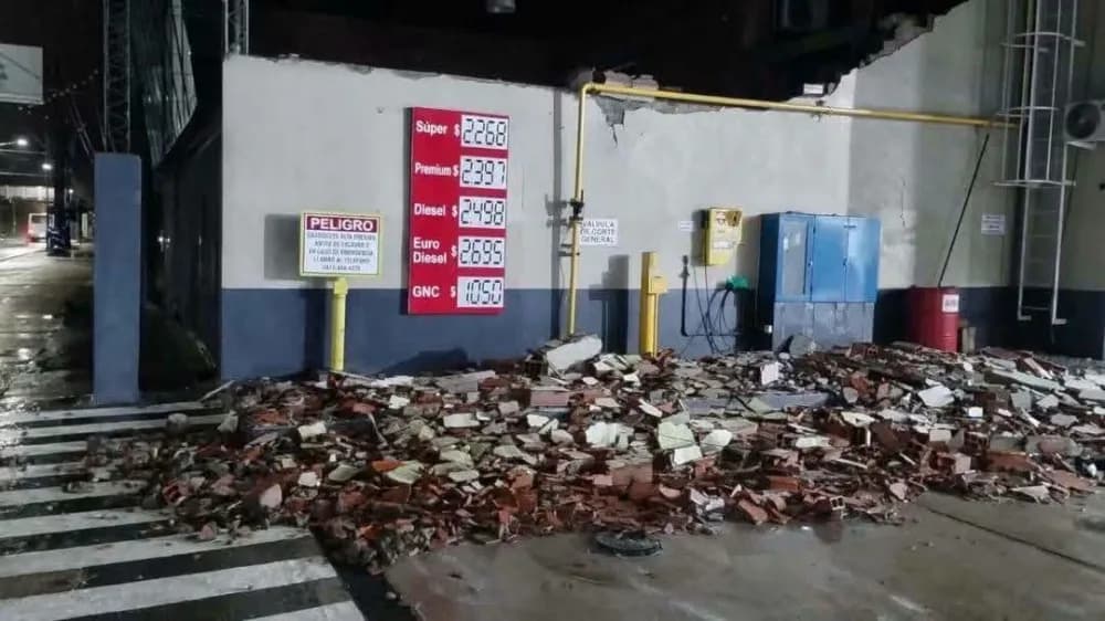 Videos y fotos del fuerte temporal que afectó al sur de Entre Ríos