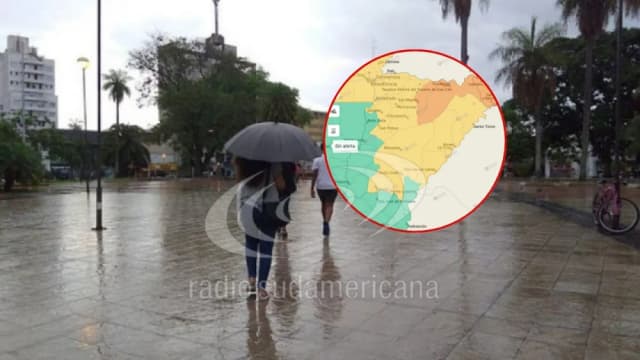 Lluvias: persiste la doble alerta por tormentas para Corrientes