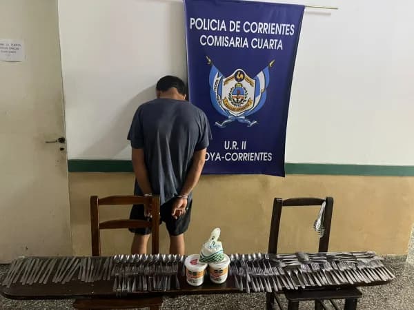 Recuperan elementos robados de una escuela y demoran a un hombre