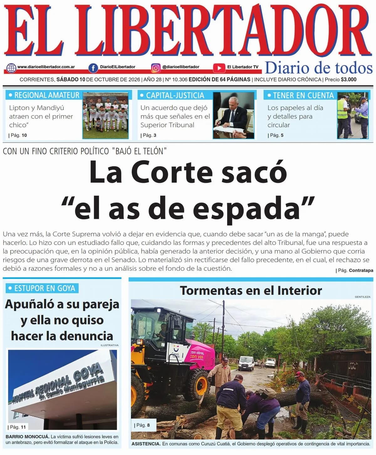 Diario Digital 10 de octubre de 2026