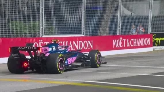 Colapintó debió abandonar el GP de Singapur por problemas en su vehículo