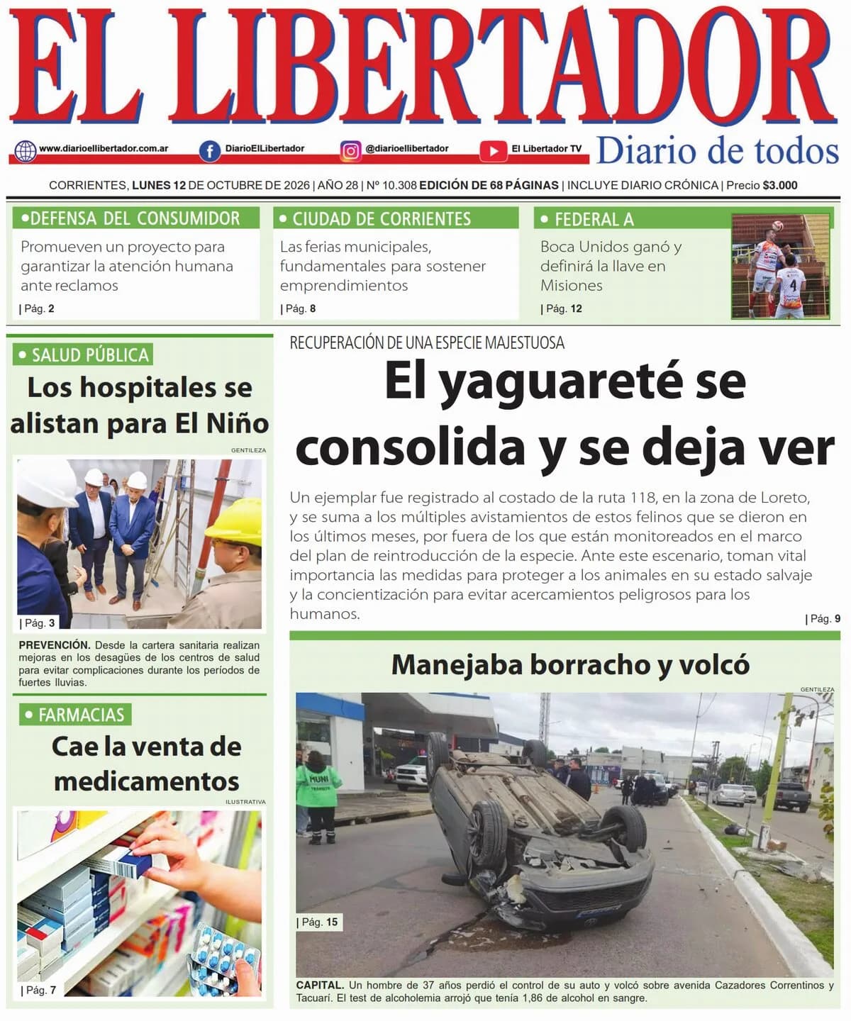Tapa y Contratapa 12 de octubre de 2026