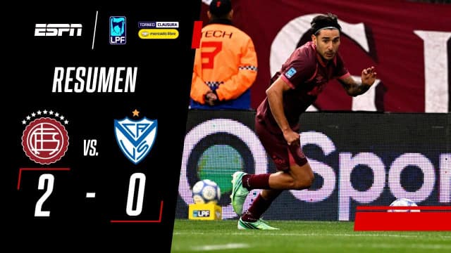 Lanús le ganó a Vélez y terminó con su invicto en el Torneo Clausura