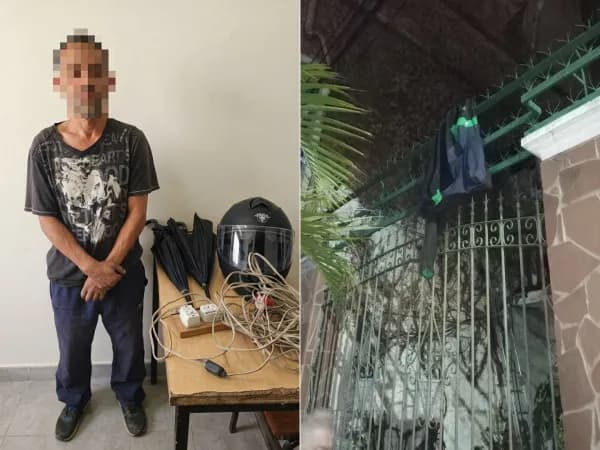 Trepó una reja de tres metros para robar un costoso casco con intercomunicador y terminó detenido