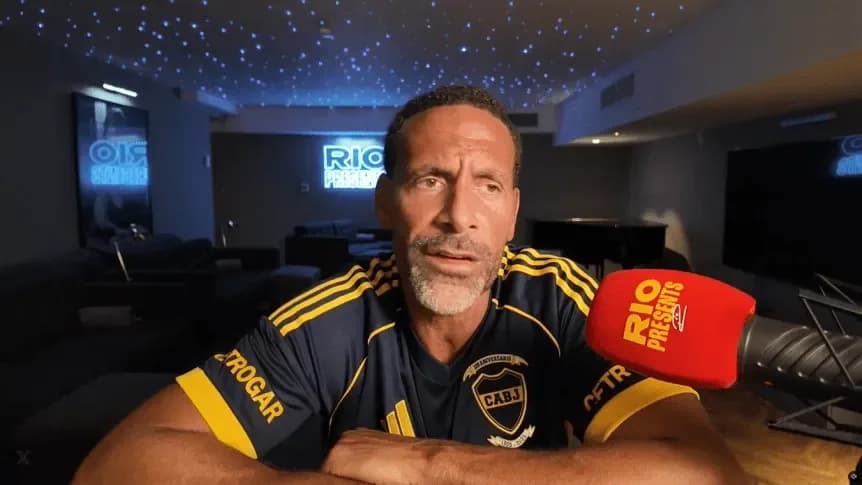 Ferdinand se puso la camiseta de Boca y anticipó una entrevista picante con Tevez: "&iexcl;Me lo echó en cara!" - TyC Sports