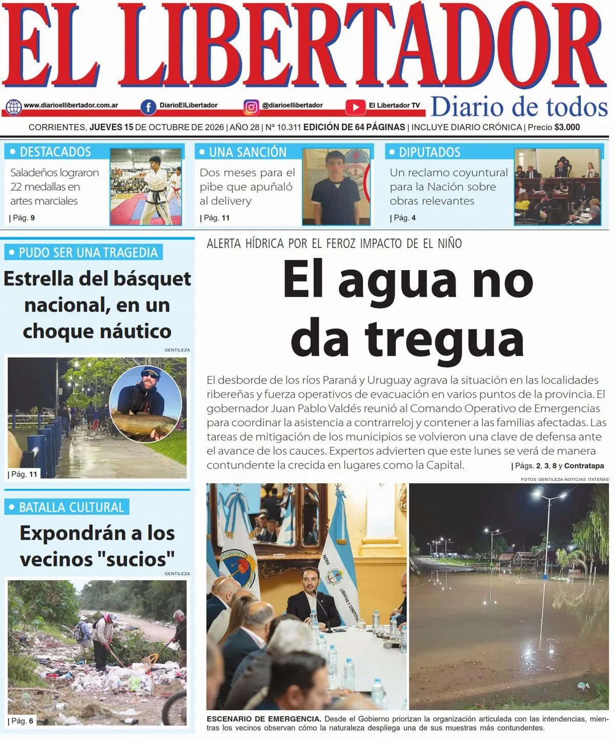 Tapa y Contratapa 15 de octubre de 2026