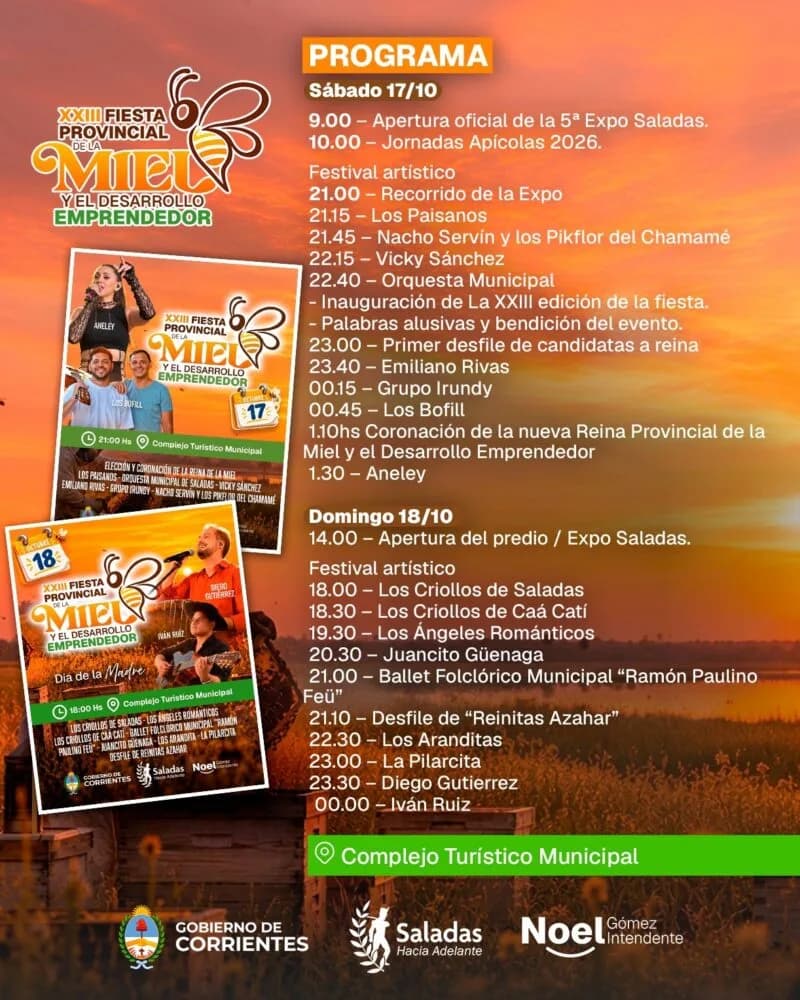 Fiesta de la Miel: dos jornadas a puro chamamé, turismo y tradición apícola