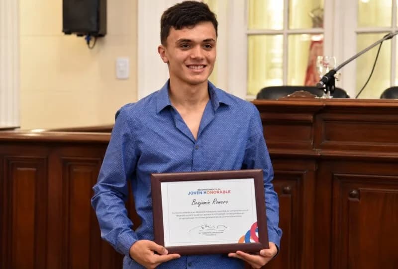 Benjamín Romero, talento correntino en taekwondo y “Joven Honorable”