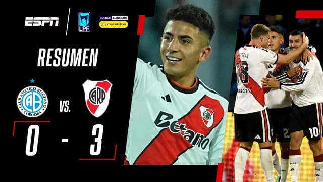 VIDEO: resumen de Belgrano vs. River por el Torneo Clausura 2026
