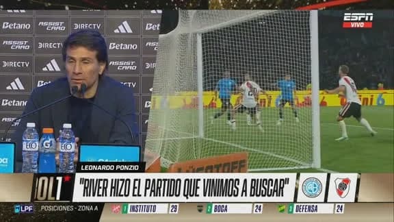 Ponzio: "Mantener el arco en cero le da seguridad a todos"