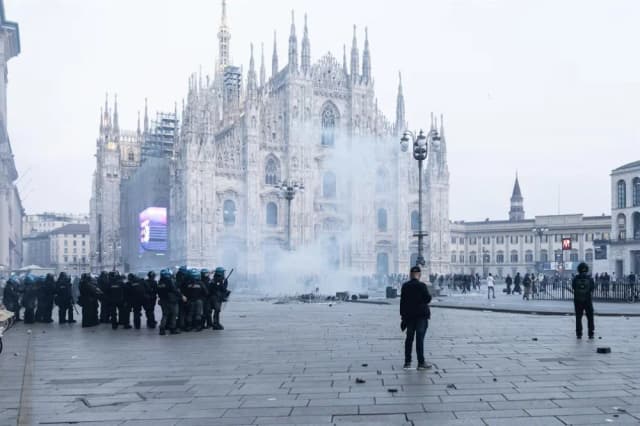Violentas protestas en Italia: disturbios y saqueos en Milán