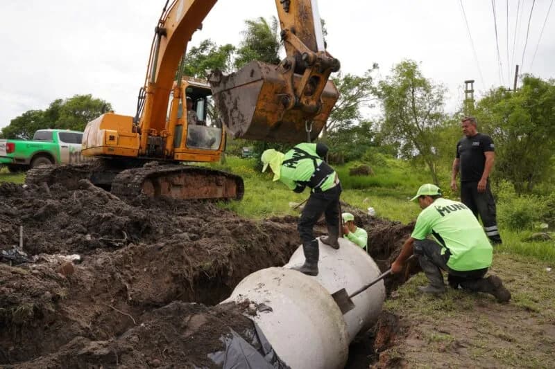 Corrientes refuerza el sistema pluvial con nuevos conductos