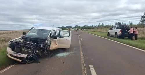 Ruta 14: una mujer brasileña murió tras un choque frontal en Santo Tomé