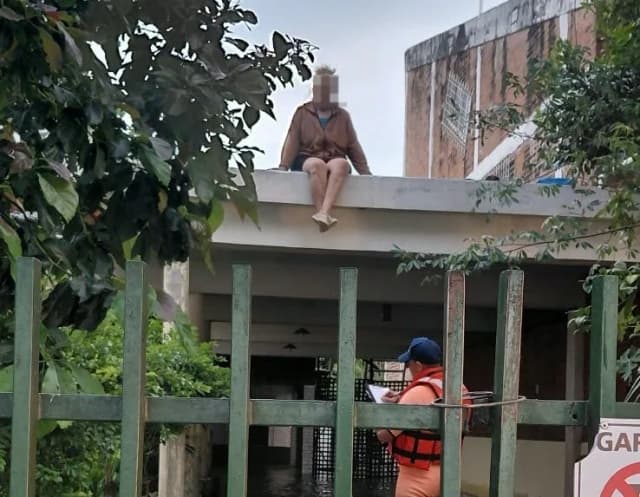 Prefectura asistió a una mujer autoevacuada por las inundaciones en Paso de la Patria