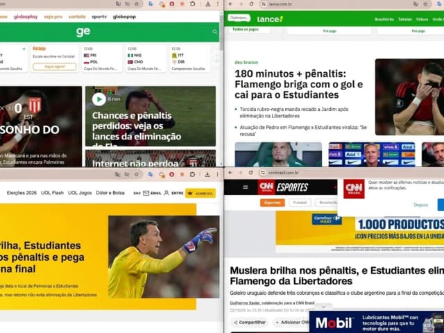 "Papelón" y "eliminación vergonzosa": la dura reacción de la prensa brasileña tras el golpe de Estudiantes