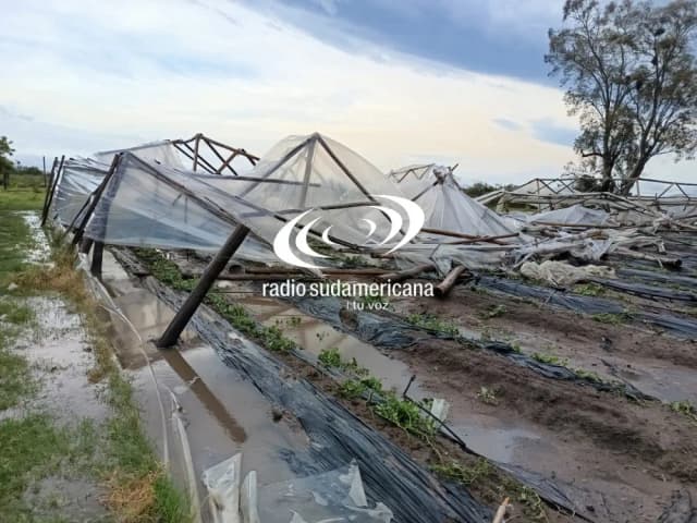 Temporal en Lavalle: intensas granizadas y lluvias torrenciales