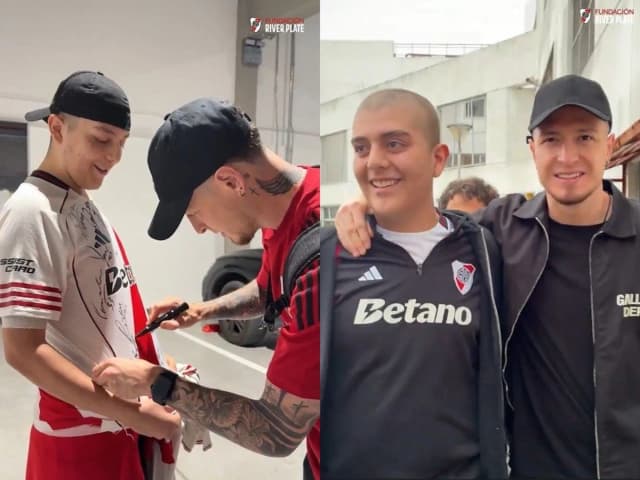 De Catamarca al Monumental y el abrazo en el Garrahan: el emotivo momento de Aníbal Moreno con un fana de River