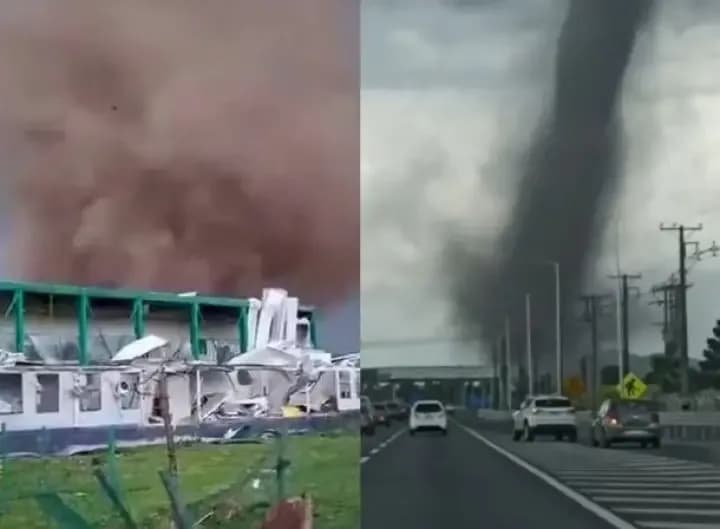 Un impresionante tornado causó graves destrozos en la región de O'Higgins