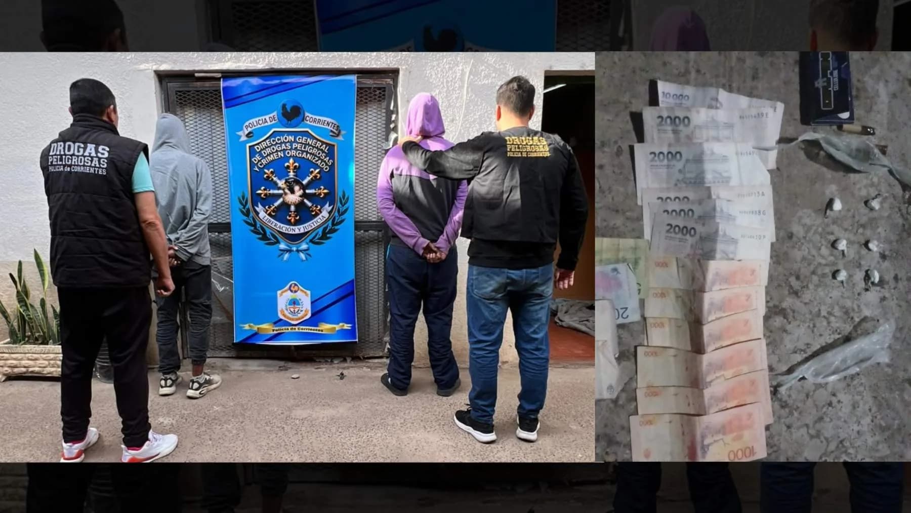 Atraparon a dos personas que vendían droga en un barrio de Corrientes
