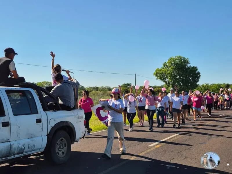 Masiva marcha de concientización en el cierre del mes rosa frente a la Basílica