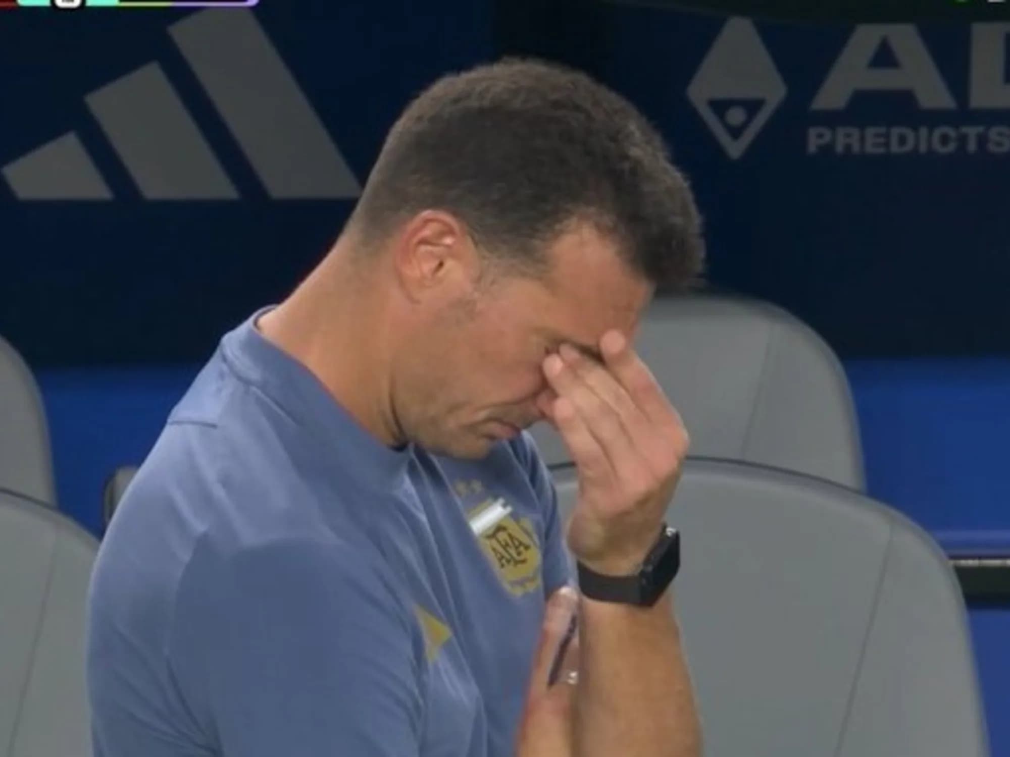 Scaloni, al límite: el gesto que resumió el desahogo de Argentina tras el 3-2