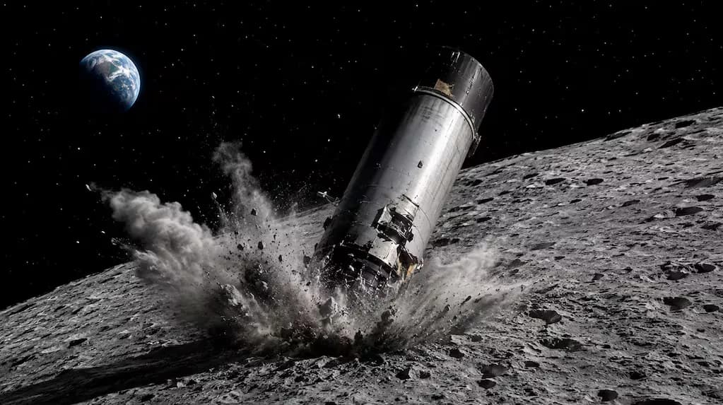 Un cohete de Elon Musk chocará contra la Luna y dejará un cráter de 17 metros de diámetro